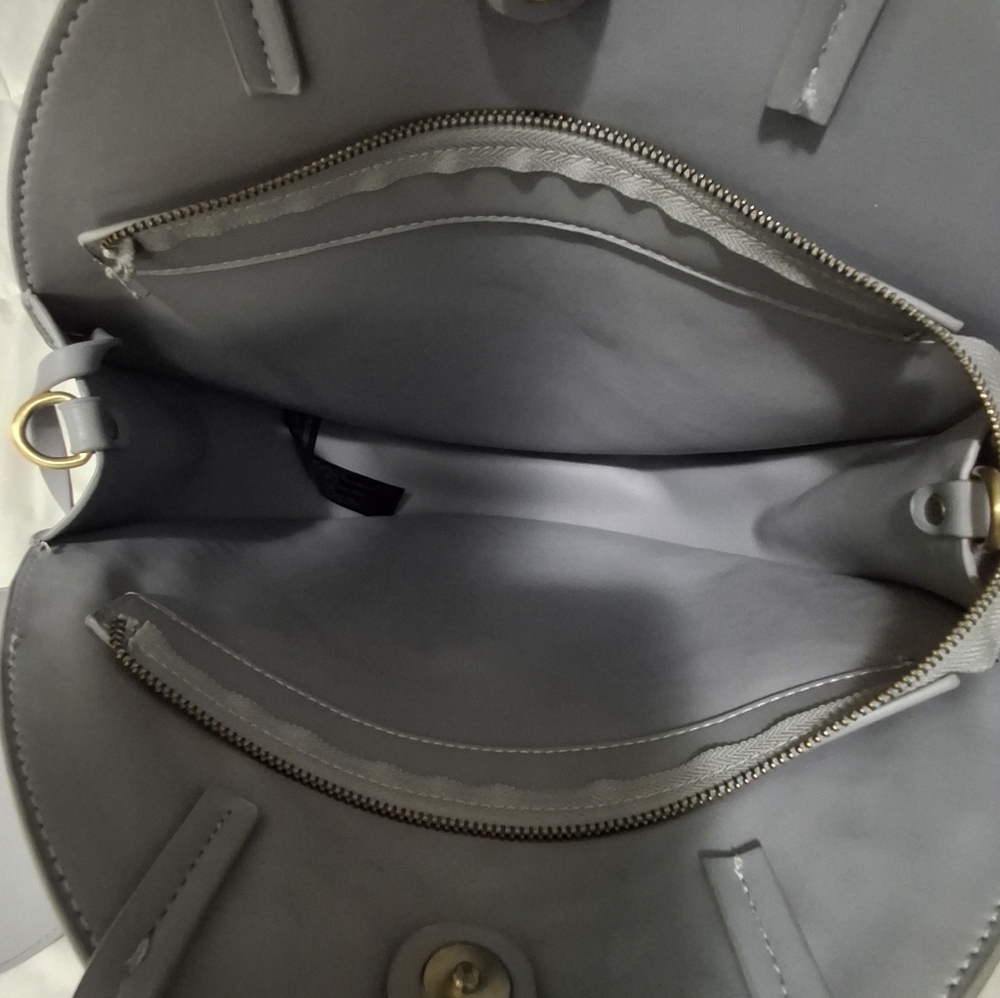 Anthropologie Gray Circular Shoulder Bag - Picture 4 of 6